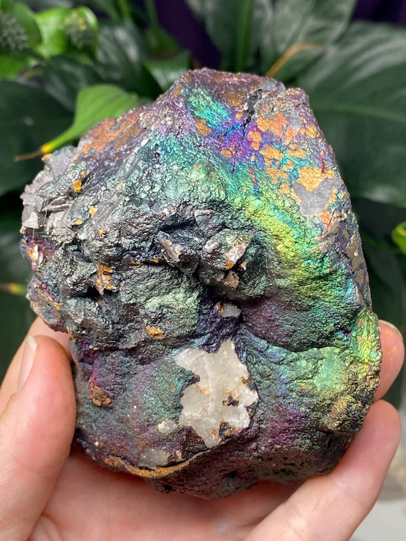Graves Mountain Quartz with Rainbow Iridescent Hematite~Ex Terry Ledford Collection~Nature Made Goods~Ledford's Minerals