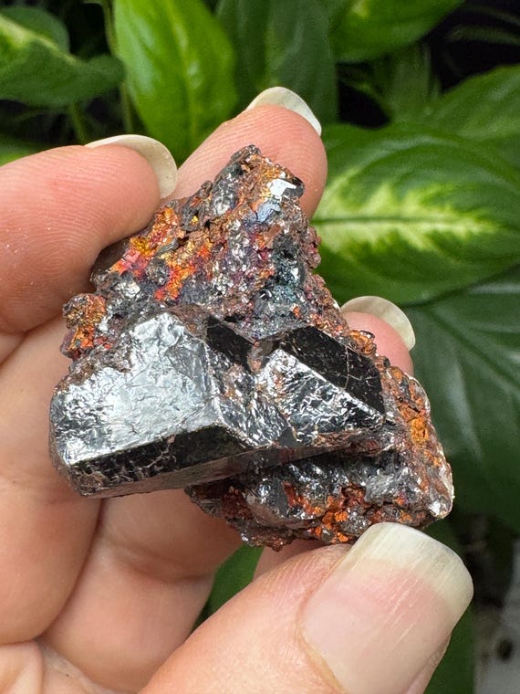 Rutile with Iridescent Hematite~Graves Mountain-Lincoln County, GA~Nature Made Goods~Ledford’s Minerals~Ex Terry Ledford Collection