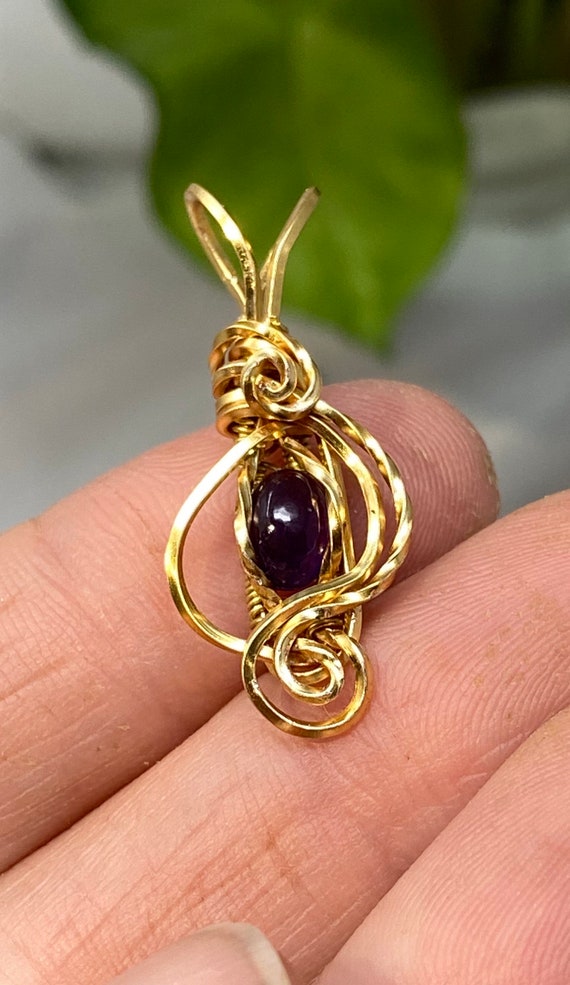 Amethyst Wire Wrap Pendant