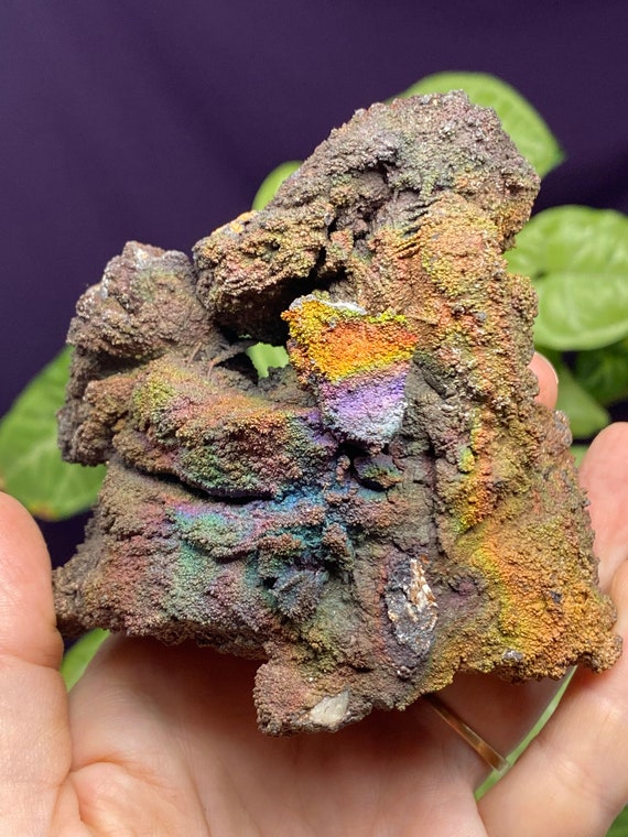 Colorful Graves Mountain Quartz with Iridescent Hematite