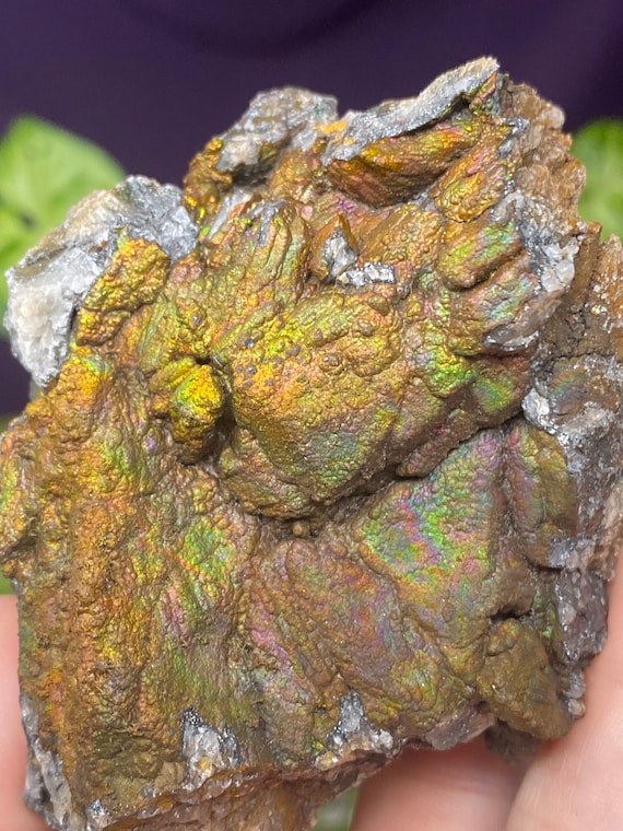 Graves Mountain Quartz with Rainbow Iridescent Hematite