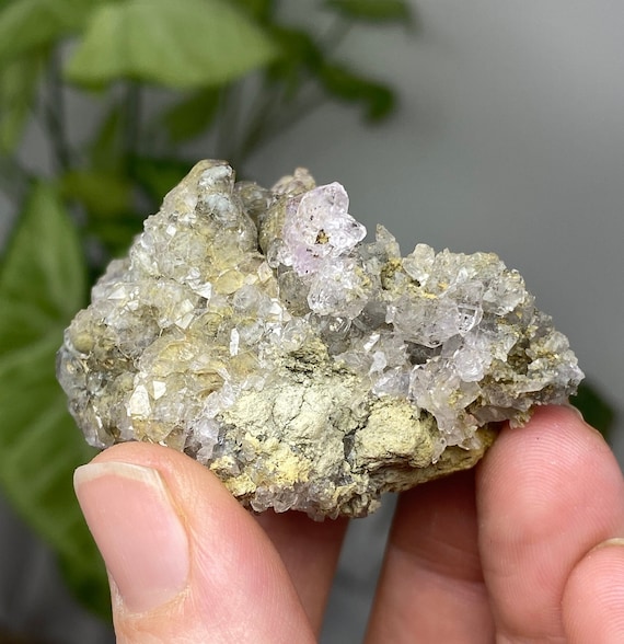Quartz with Amethyst and Rutile with Pyrite Inclusions on Botryoidal Matrix