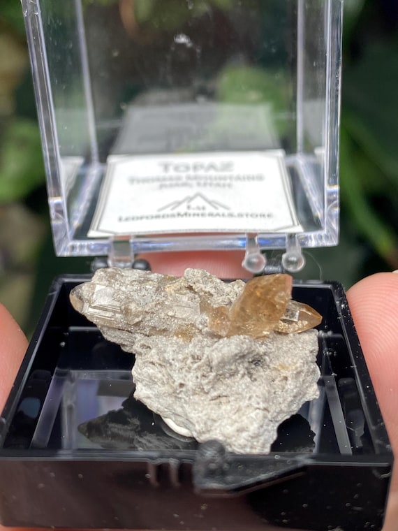 Thomas Mountains Utah Topaz, and Quartz Thumbnail~Nature Made Goods~Ledford's Minerals