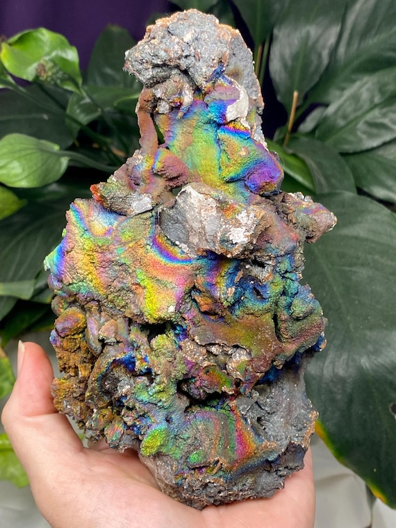 Graves Mountain Quartz with Rainbow Iridescent Hematite