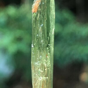 Rare Chromium Green North Carolina Hiddenite with Mud Inclusions image 2