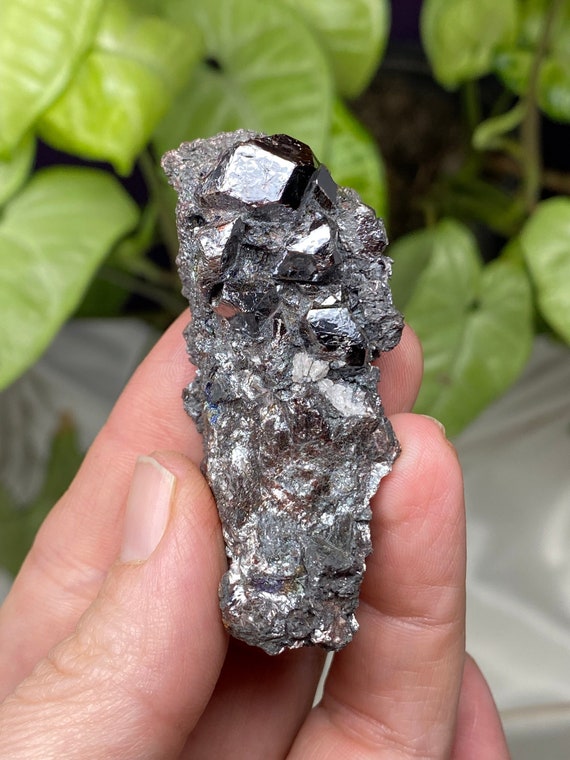 Lustrous Georgia Graves Mountain Rutile Cluster with Iridescent Hematite