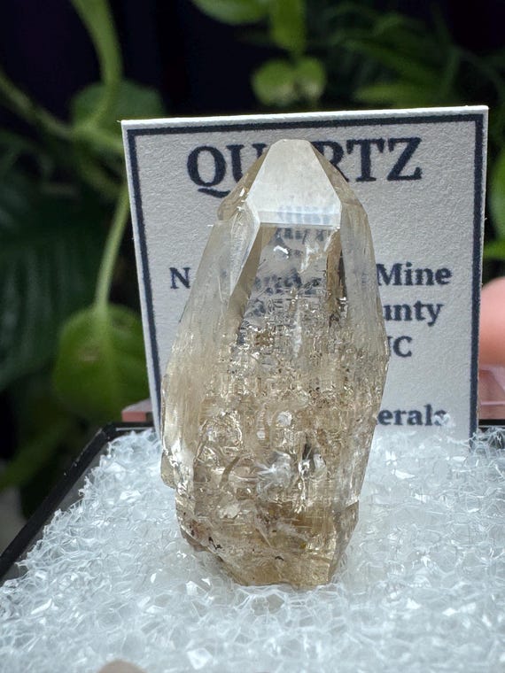 Quartz Thumbnail~North American Emerald Mine Hiddenite NC~Ex Terry Ledford Collection~Nature Made Goods~Ledford's Minerals
