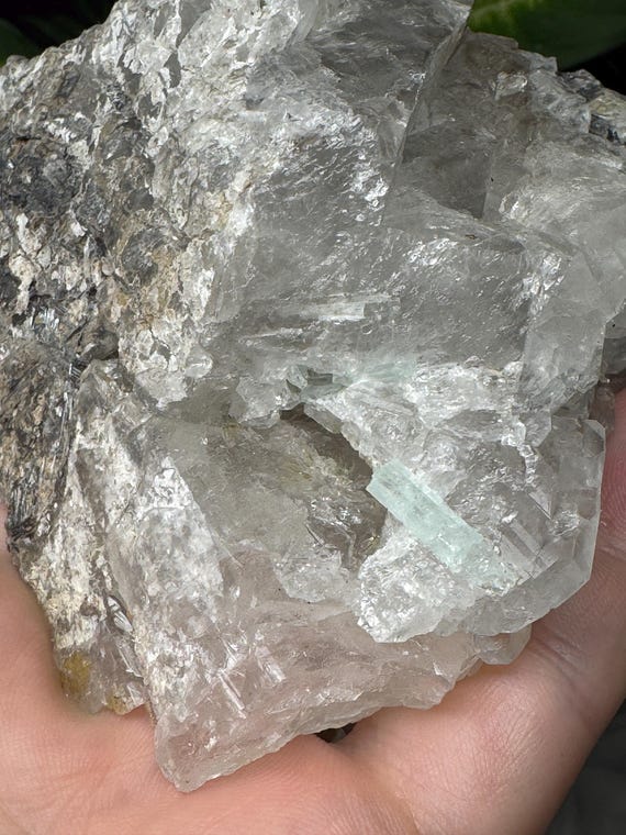 Quartz with Reticulated Rutile and Aquamarine~NAEM~Hiddenite NC~Ex Terry Ledford Collection~Nature Made Goods~Ledford's Minerals