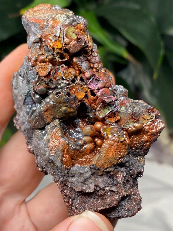 Botryoidal Graves Mountain Rainbow Iridescent Hematite with Rutile~Ex Terry Ledford Collection~Nature Made Goods~Ledford's Minerals