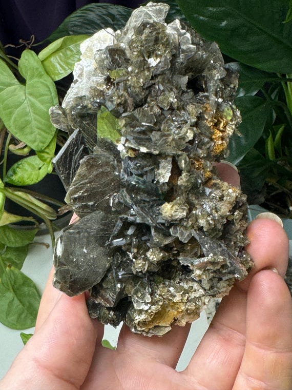 Lustrous Green Mica Cluster-NAEM~Hiddenite,NC~Ex Terry Ledford Collection~Ledford’s Minerals