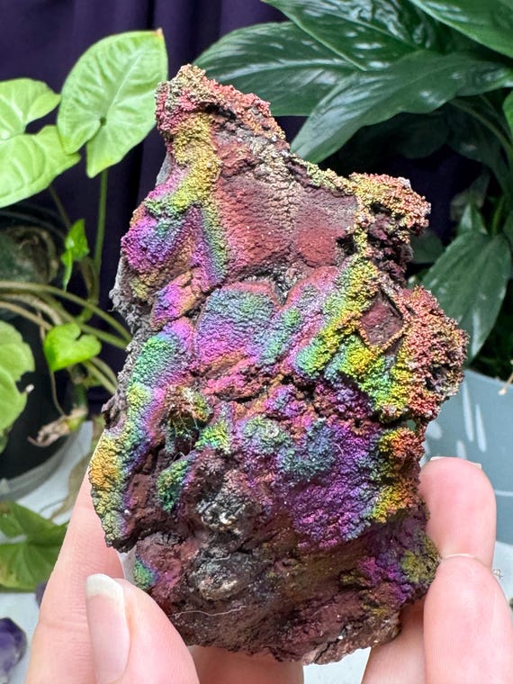 Super Colorful Graves Mountain Quartz with Rainbow Iridescent Hematite