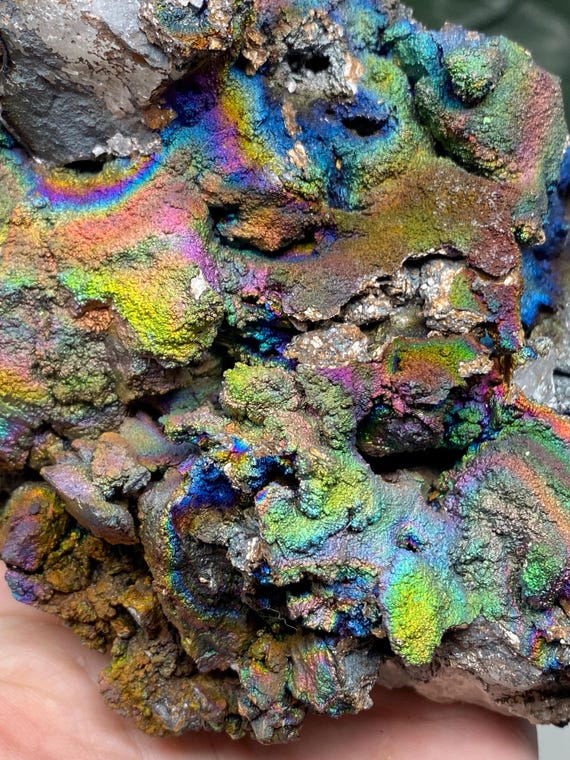 Graves Mountain Quartz With Rainbow Iridescent Hematite - Etsy