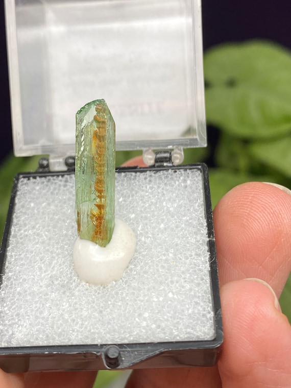 Rare Chromium Green North Carolina Hiddenite Crystal with Mud Inclusion