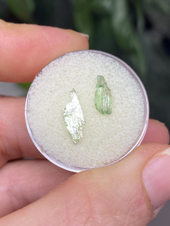 Rare Chromium North Carolina Hiddenite Crystal Set~Adams Farm, Hiddenite