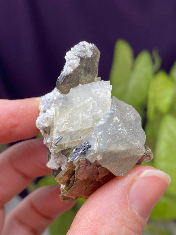 North Carolina Emerald Mine Calcite on Calcite with Mica and Rutile
