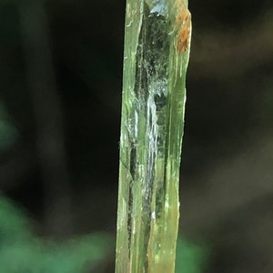 Rare Chromium Green North Carolina Hiddenite with Mud Inclusions image 3