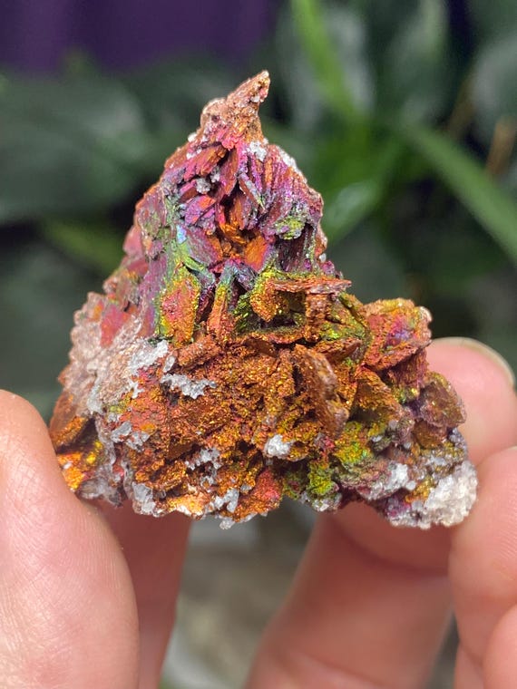 Graves Mountain Quartz and Kyanite with Rainbow Iridescent Hematite