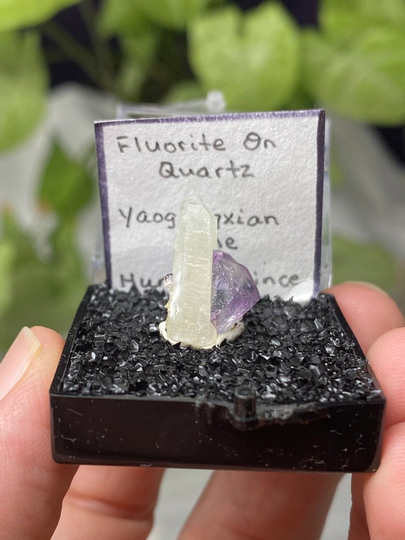 Fluorite on Quartz Thumbnail