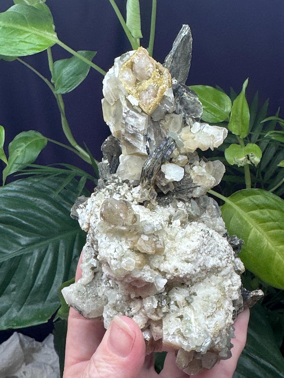 Calcite, Albite, and Mica with Rutile~NAEM~Hiddenite, North Carolina~Ledford’s Minerals