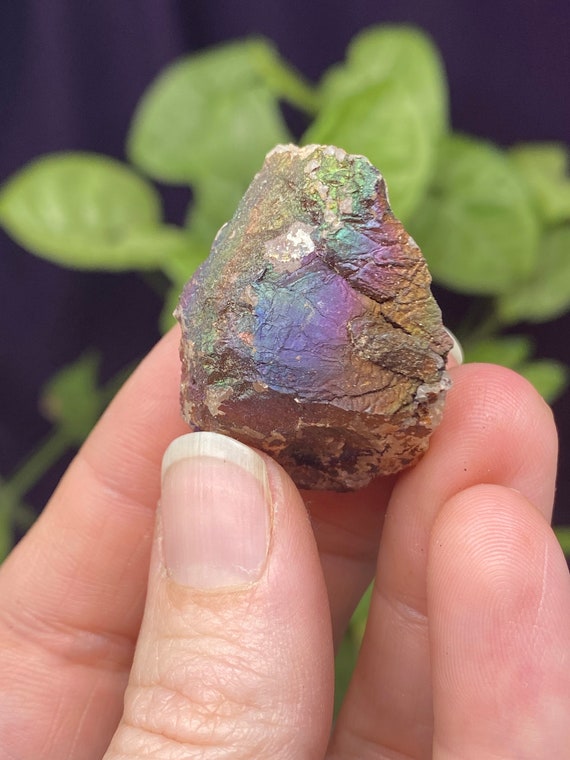 Colorful Graves Mountain Quartz with Iridescent Hematite