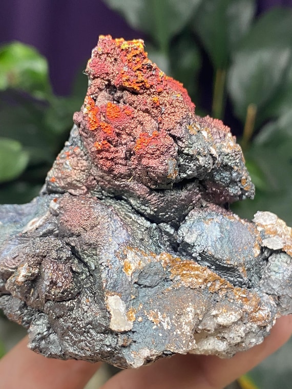 Graves Mountain Quartz with Rainbow Iridescent Hematite