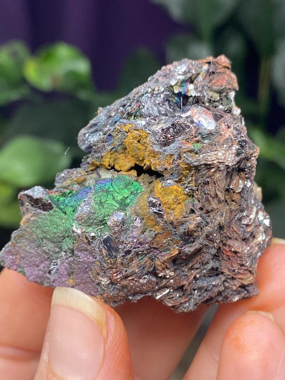 Graves Mountain Rutile and Mica with Rainbow Iridescent Hematite