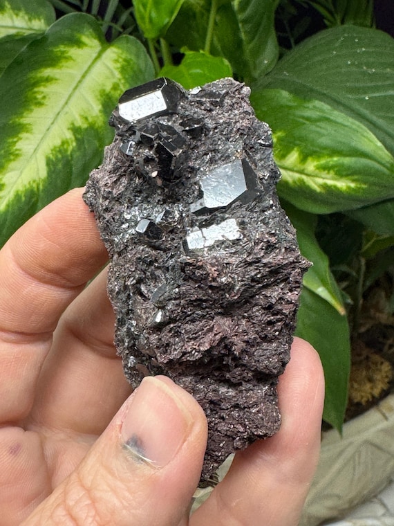 Aesthetic Graves Mountain Rutile Iridescent Hematite~Nature Made Goods~Ledford's Minerals