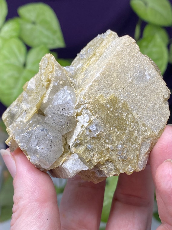 Hiddenite North Carolina Calcite into Siderite with Calcite with Pyrite Inclusions