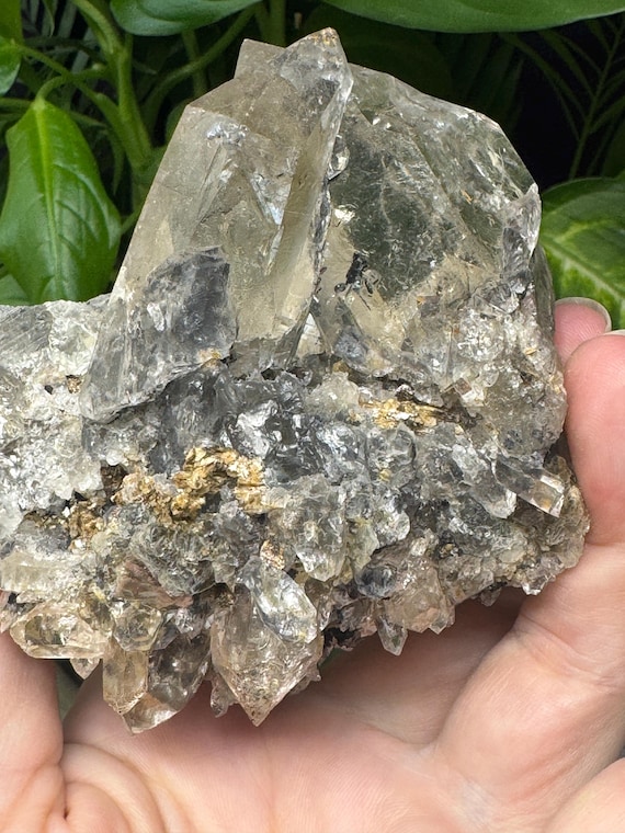 Hiddenite Quartz Cluster Crystal, Ex Terry Ledford Collection