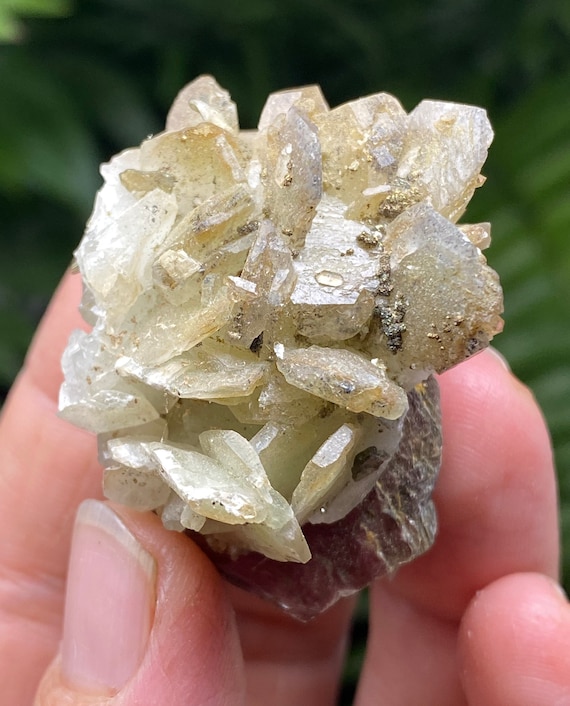 Siderite and Mica with Calcite and Chalcopyrite