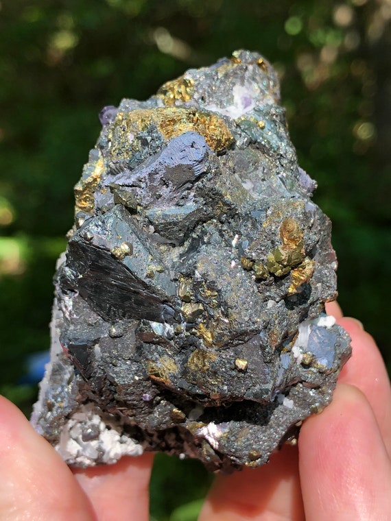 Sweet Home Mine Galena and Chalcopyrite with Fluorite