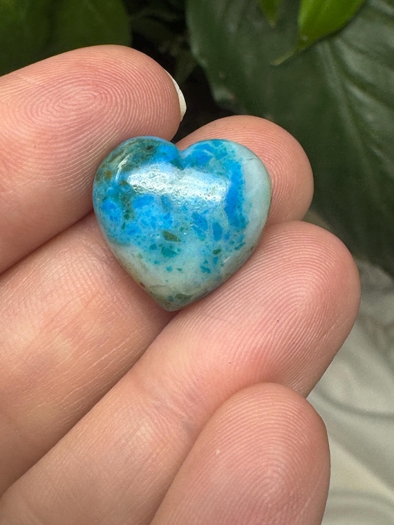 Vibrant Heart Shaped Gem Silica Cabochon~Inspiration Mine, Arizona~Nature Made Goods~Ledford’s Minerals