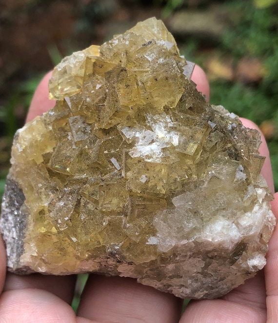 Yellow Fluorite with Dolomite