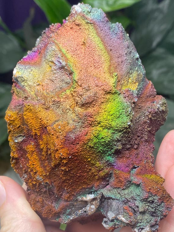 Graves Mountain Quartz with Rainbow Iridescent Hematite