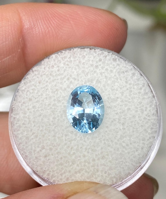 Beautiful Oval Aquamarine Gemstone~Nature Made Goods~Ledford's Minerals