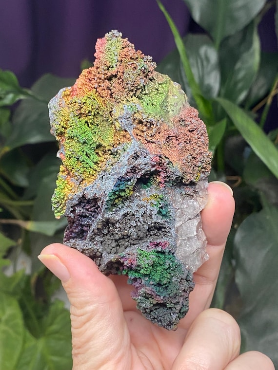 Graves Mountain Quartz with Rainbow Iridescent Hematite