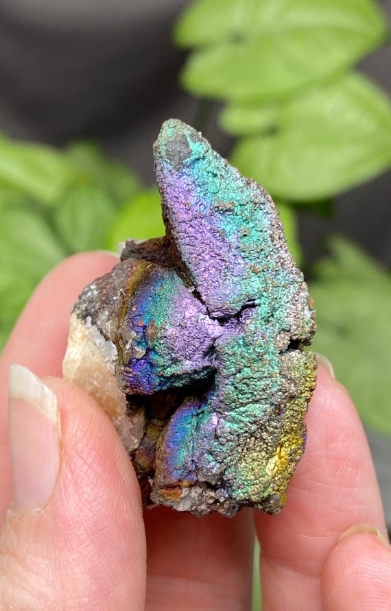 Quartz with Iridescent Hematite