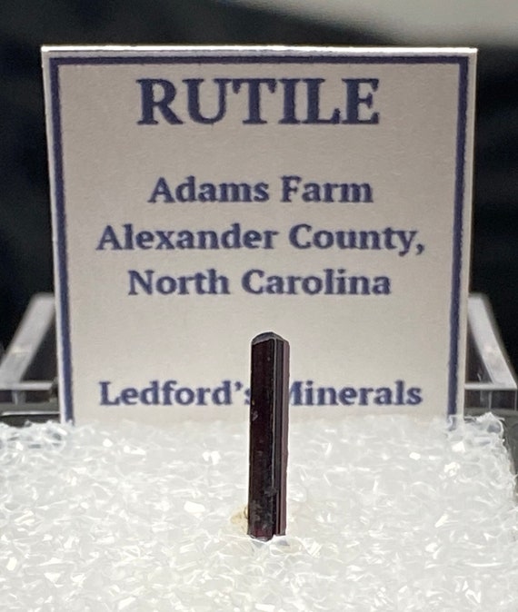 Adams Farm Red Rutile from Hiddenite NC