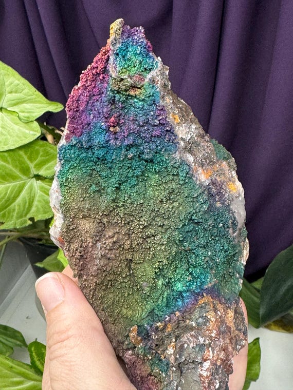 Graves Mountain Quartz with Iridescent Hematite~Ex Terry Ledford Collection