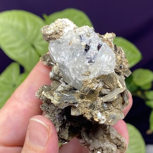 Calcite and Mica with Rutile and Pyrite