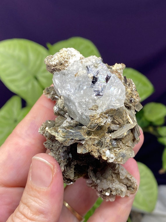 Calcite and Mica with Rutile and Pyrite