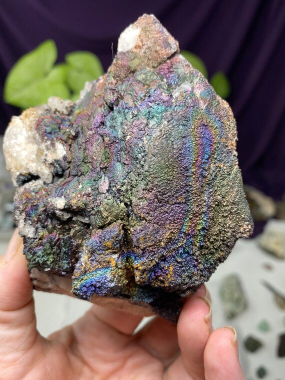 Colorful Graves Mountain Quartz With Rainbow Iridescent Hematite