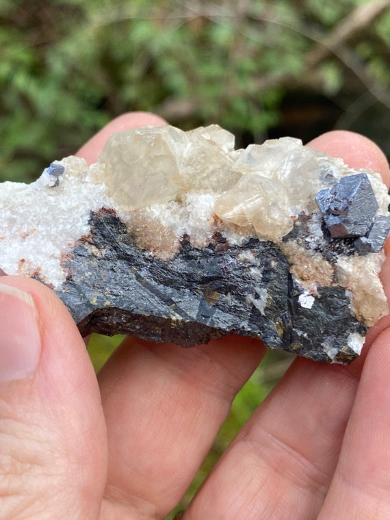 Georgetown Quarry Scott Co KY Galena, Calcite, and Barite