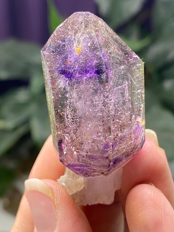 Zimbabwe Amethyst Cluster with Red Hematite Inclusions