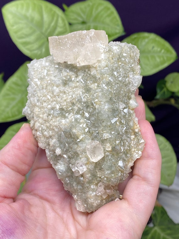 Blue Fluorite with Quartz and Pink Fluorite