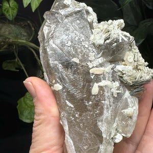 Beautiful  Double Terminated Hiddenite NC Quartz with Poker Chip Calcite~Ex Terry Ledford Collection