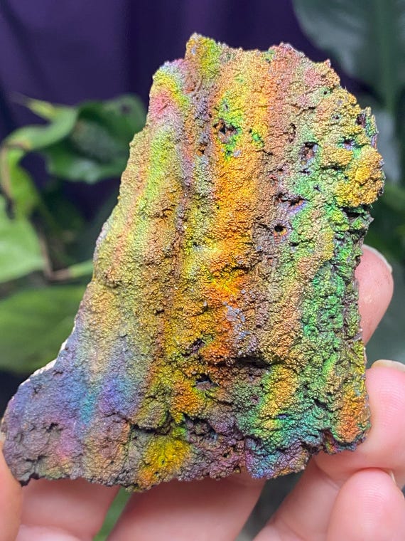 Graves Mountain Quartz with Rainbow Iridescent Hematite