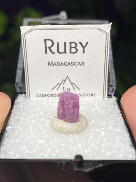 UV Reactive Madagascar Ruby Thumbnail~Nature Made Goods~Ledford's Minerals