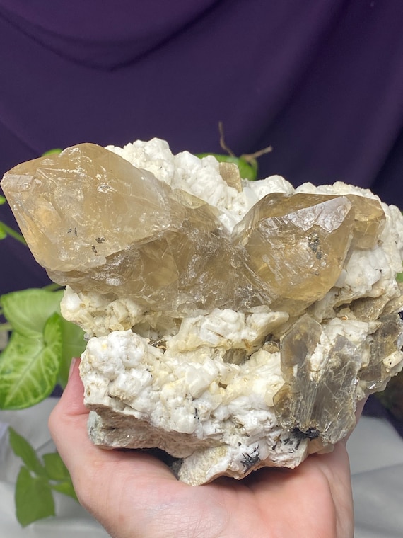 North CarolinaQuartz on Feldspar and Calcite with Tourmaline and Mica~Ex Terry Ledford Collection~Nature Made Goods~Ledford's Minerals
