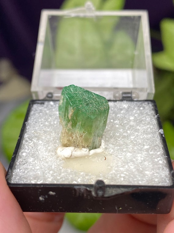 Rare Chromium Green North Carolina Hiddenite Spodumene Crystal Thumbnail~Ex Terry Ledford Collection~Nature Made Goods~Ledford's Minerals